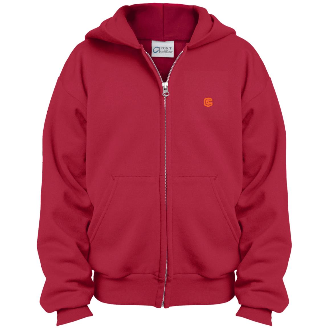 Illustrator Orange Logo PC90YZH Youth Full Zip Hoodie