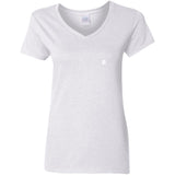 Illustrator White Logo G500VL Ladies' 5.3 oz. V-Neck T-Shirt