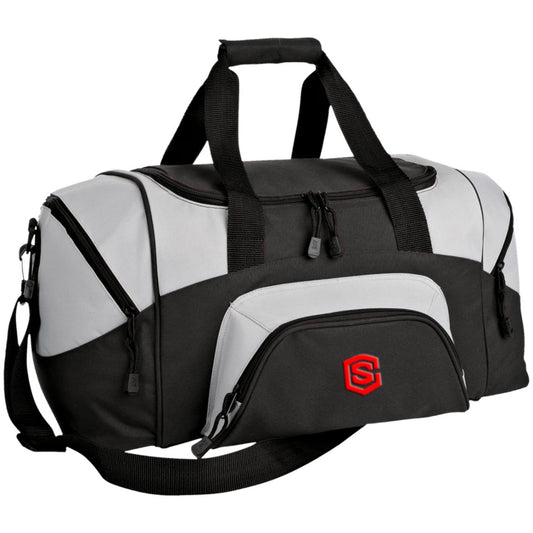 red (2) BG990S Small Colorblock Sport Duffel Bag