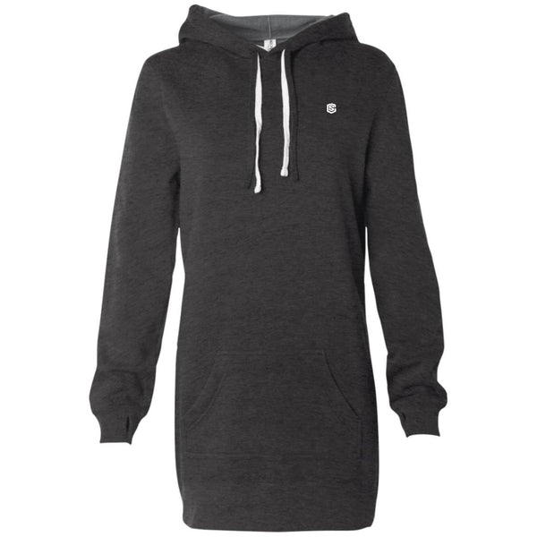 Illustrator White Logo PRM65DRS Women's Hooded Pullover Dress