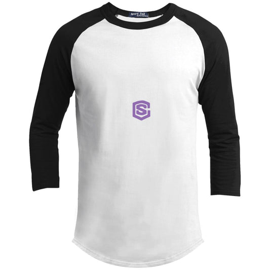 Illustrator Purple Logo YT200 Youth 3/4 Raglan Sleeve Shirt