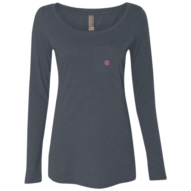 Illustrator Pink Logo NL6731 Ladies' Triblend LS Scoop