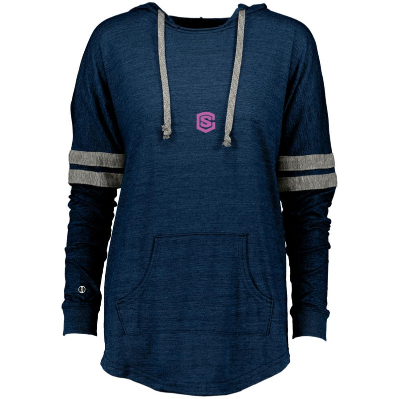 Illustrator Pink Logo 229390 Ladies Hooded Low Key Pullover