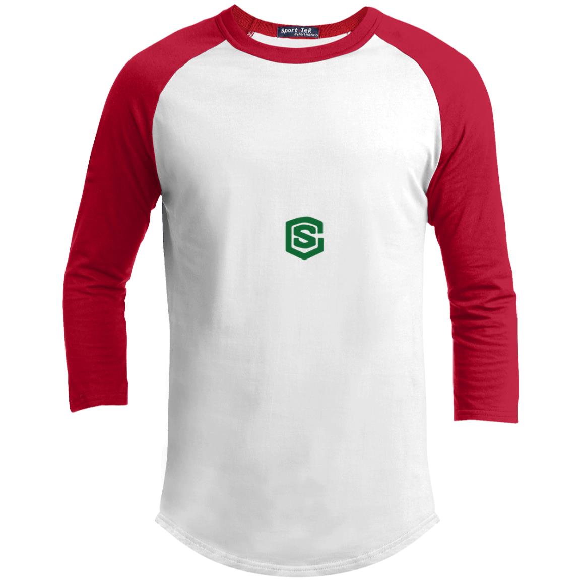 Illustrator Green Logo YT200 Youth 3/4 Raglan Sleeve Shirt