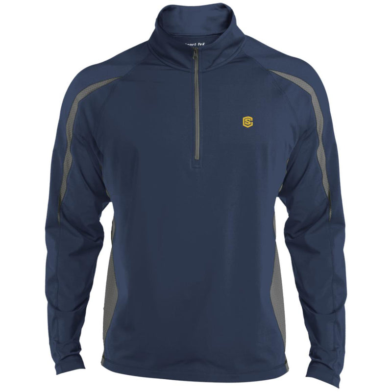 Illustrator Gold Logo ST851 Men's Sport Wicking Colorblock 1/2 Zip