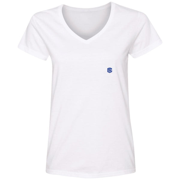 Illustrator Blue Logo 88VL Ladies' V-Neck T-Shirt