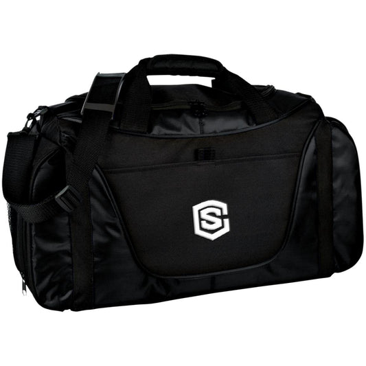 white (2) BG1050 Medium Color Block Gear Bag