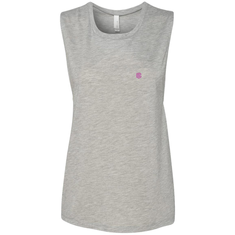 Illustrator Pink Logo B8803 Ladies' Flowy Muscle Tank