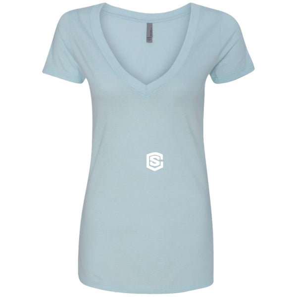 Illustrator White Logo NL6640 Ladies' Deep V-Neck T-Shirt