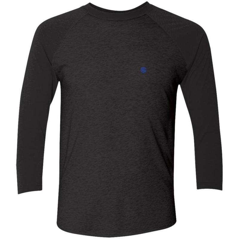 Illustrator Blue Logo NL6051 Tri-Blend 3/4 Sleeve Raglan T-Shirt