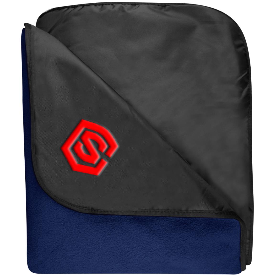 red (2) TB850 Fleece & Poly Travel Blanket