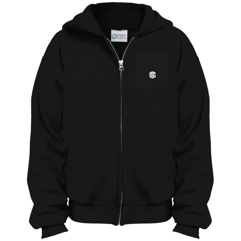 Illustrator White Logo PC90YZH Youth Full Zip Hoodie