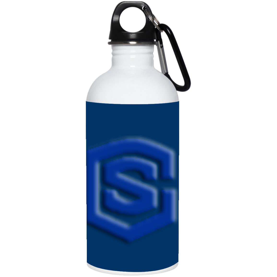 blue (2) 23663 20 oz. Stainless Steel Water Bottle