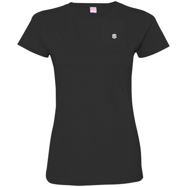 Illustrator White Logo 3516 Ladies' Fine Jersey T-Shirt