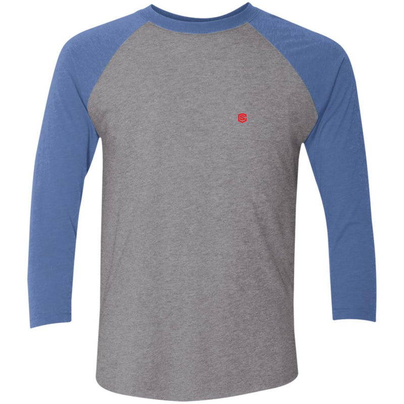 Illustrator Red Logo NL6051 Tri-Blend 3/4 Sleeve Raglan T-Shirt