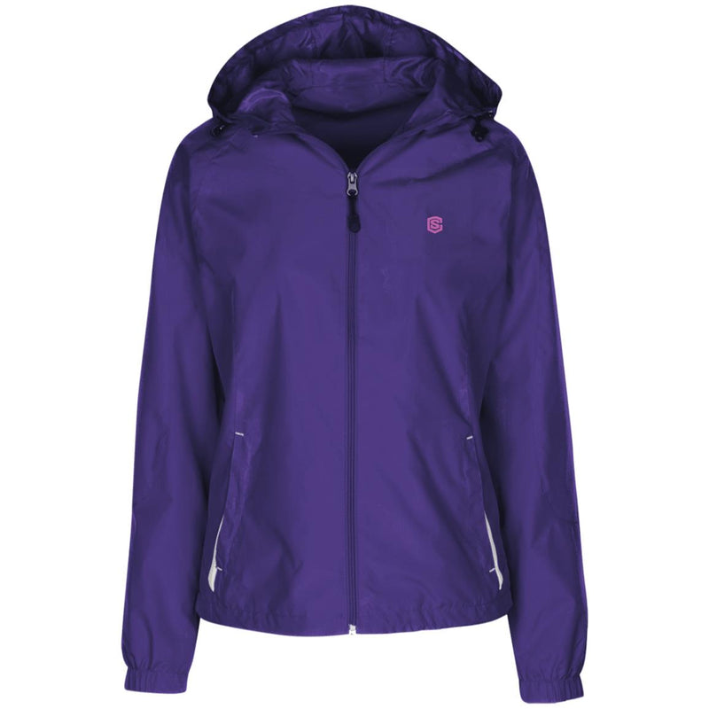 Illustrator Pink Logo LST76 Ladies' Jersey-Lined Hooded Windbreaker