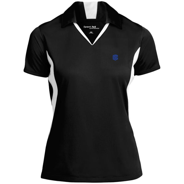 Illustrator Blue Logo LST655 Ladies' Colorblock Performance Polo