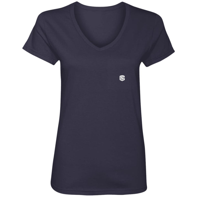 Illustrator White Logo 88VL Ladies' V-Neck T-Shirt