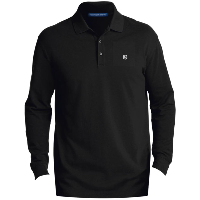 Illustrator Silver Logo K8000LS Men's EZCotton™ LS Polo