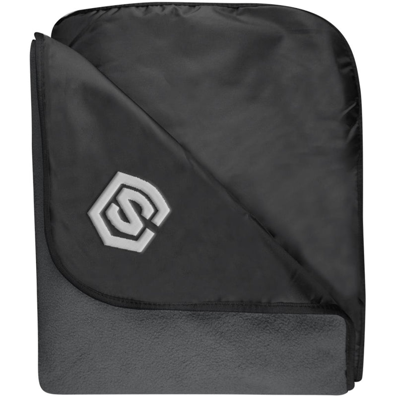 silver (2) TB850 Fleece & Poly Travel Blanket