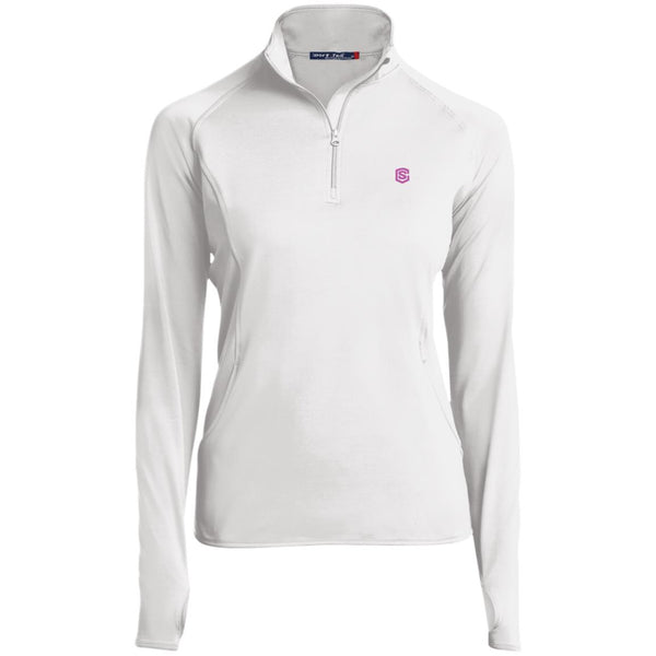 Illustrator Pink Logo LST850 Women's 1/2 Zip Performance Pullover