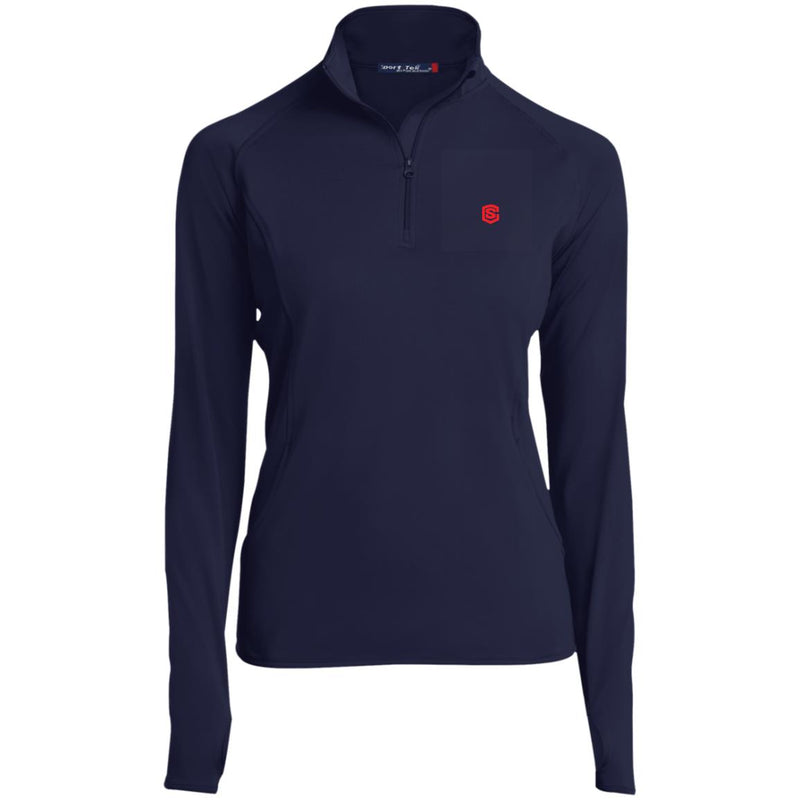 Illustrator Red Logo LST850 Women's 1/2 Zip Performance Pullover