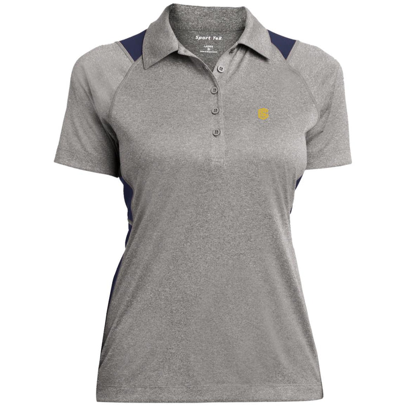 Illustrator Gold Logo LST665 Ladies' Heather Moisture Wicking Polo