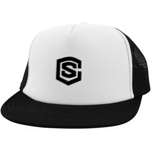 black (2) DT624 Trucker Hat with Snapback