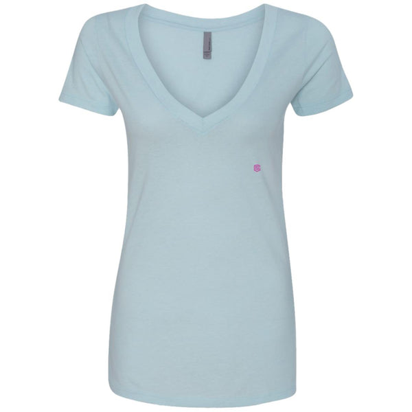 Illustrator Pink Logo NL6640 Ladies' Deep V-Neck T-Shirt