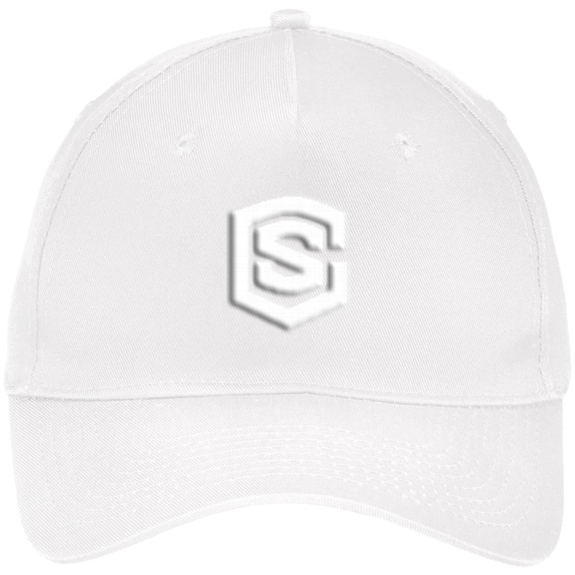 white (2) CP86 Five Panel Twill Cap