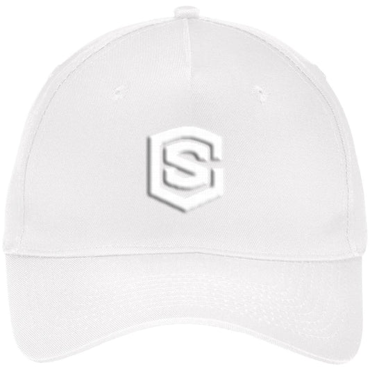 white (2) CP86 Five Panel Twill Cap