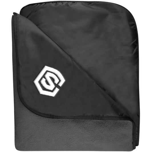 white (2) TB850 Fleece & Poly Travel Blanket