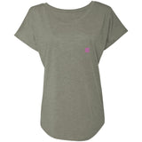 Illustrator Pink Logo NL6760 Ladies' Triblend Dolman Sleeve