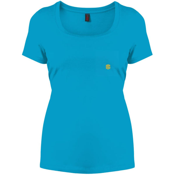 Illustrator Gold Logo DM106L Women's Perfect Scoop Neck Tee