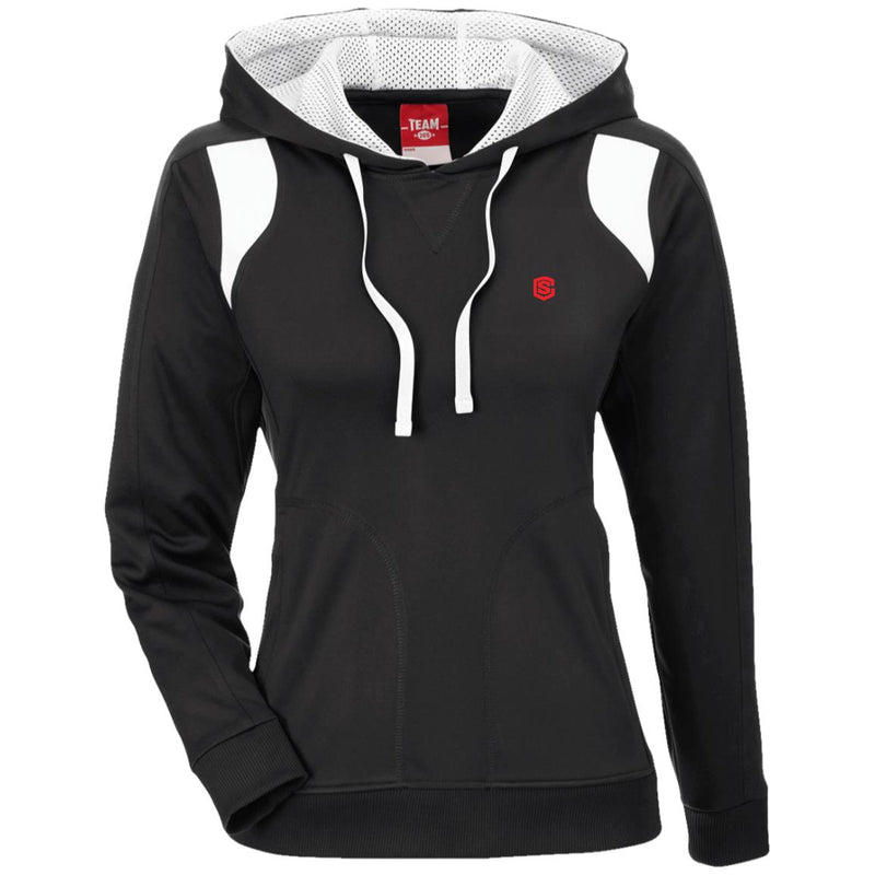 Illustrator Red Logo TT30W Ladies' Colorblock Poly Hoodie