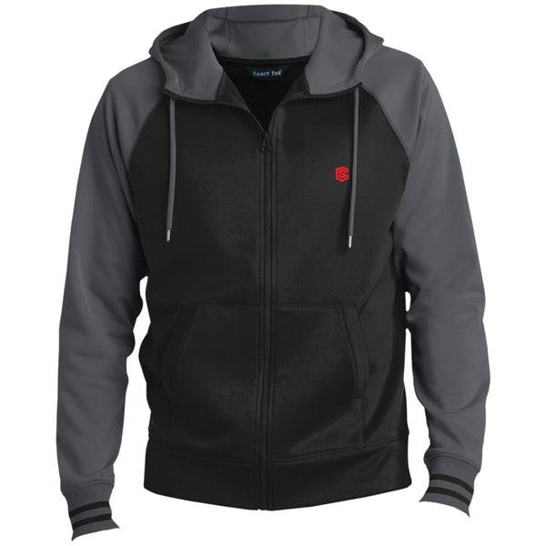 Illustrator Red Logo ST236 Men's Sport-Wick® Full-Zip Hooded Jacket