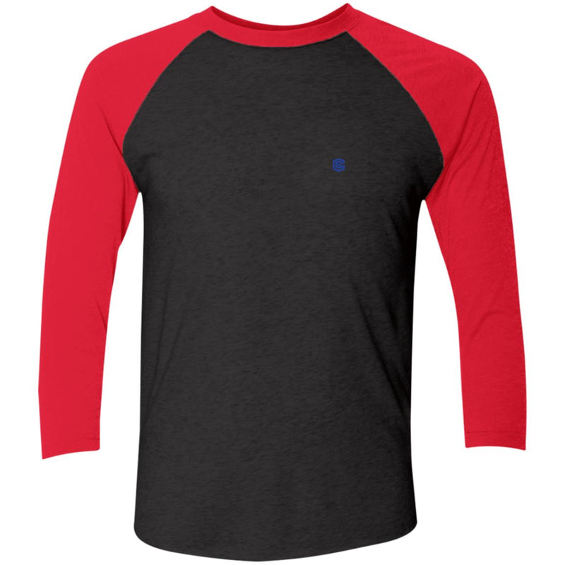 Illustrator Blue Logo NL6051 Tri-Blend 3/4 Sleeve Raglan T-Shirt