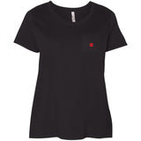 Illustrator Red Logo 3804 Ladies' Curvy T-Shirt