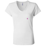 Illustrator Pink Logo B6005 Ladies' Jersey V-Neck T-Shirt