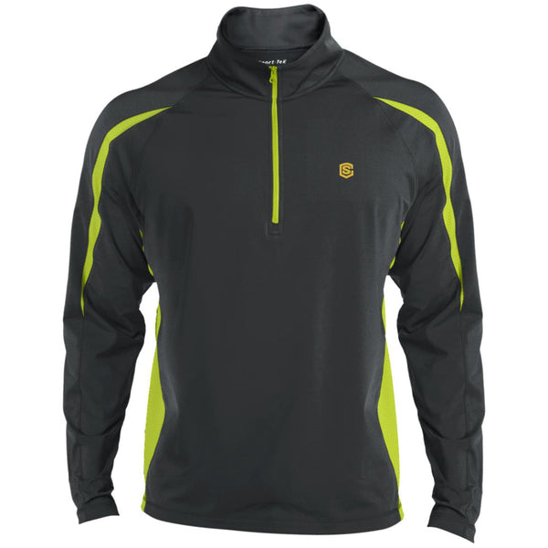 Illustrator Gold Logo ST851 Men's Sport Wicking Colorblock 1/2 Zip