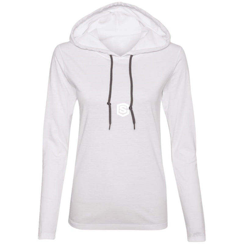 Illustrator White Logo 887L Ladies' LS T-Shirt Hoodie