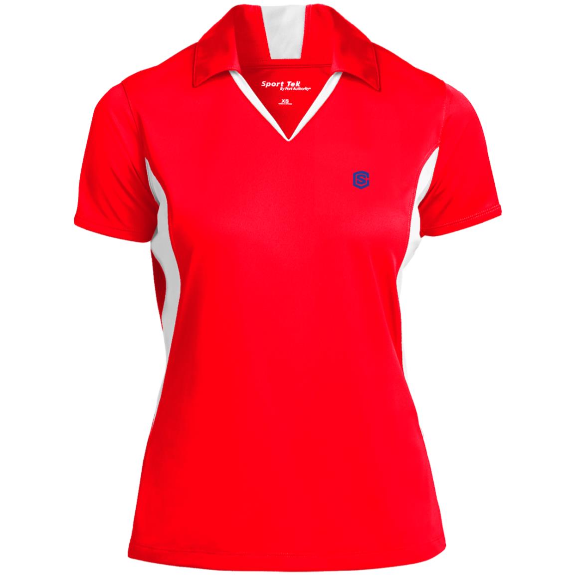Illustrator Blue Logo LST655 Ladies' Colorblock Performance Polo