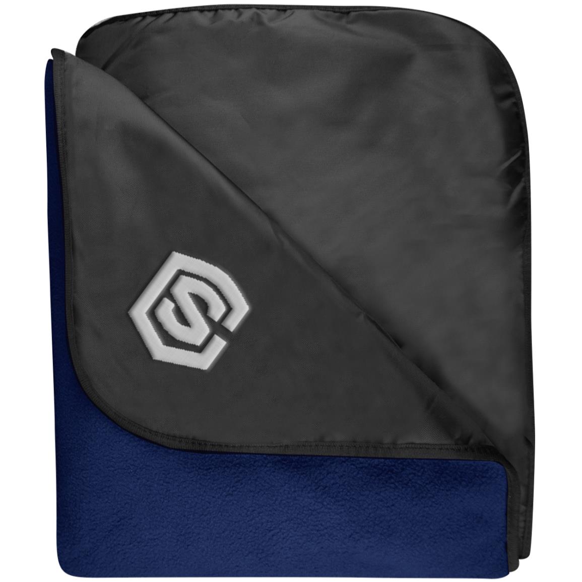 silver (2) TB850 Fleece & Poly Travel Blanket