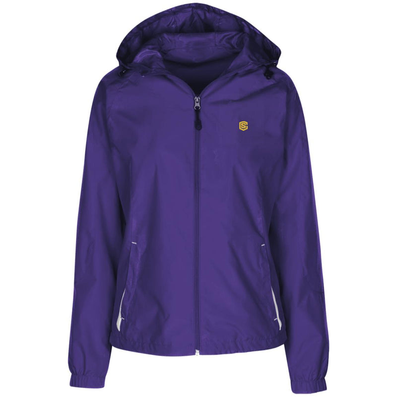 Illustrator Gold Logo LST76 Ladies' Jersey-Lined Hooded Windbreaker