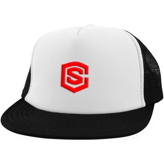 red (2) DT624 Trucker Hat with Snapback