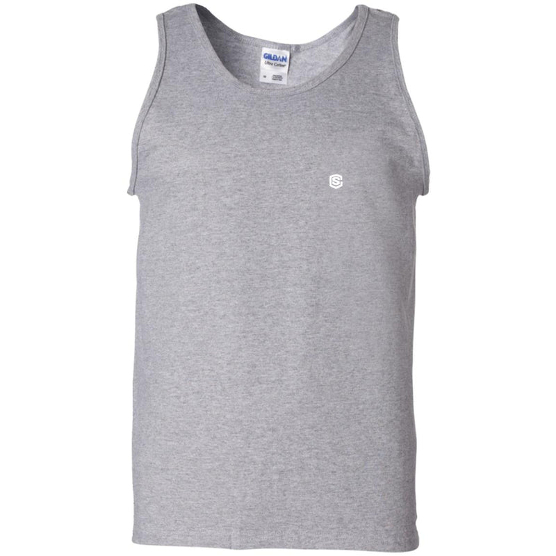 Illustrator White Logo G220 100% Cotton Tank Top