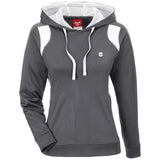 Illustrator White Logo TT30W Ladies' Colorblock Poly Hoodie