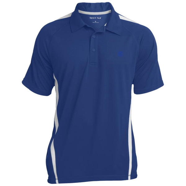 Illustrator Blue Logo ST685 Men's Colorblock 3-Button Polo