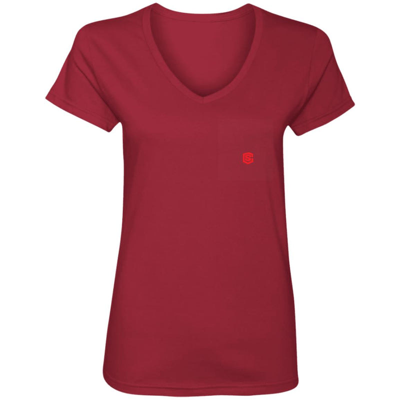 Illustrator Red Logo 88VL Ladies' V-Neck T-Shirt