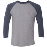 Illustrator Red Logo NL6051 Tri-Blend 3/4 Sleeve Raglan T-Shirt